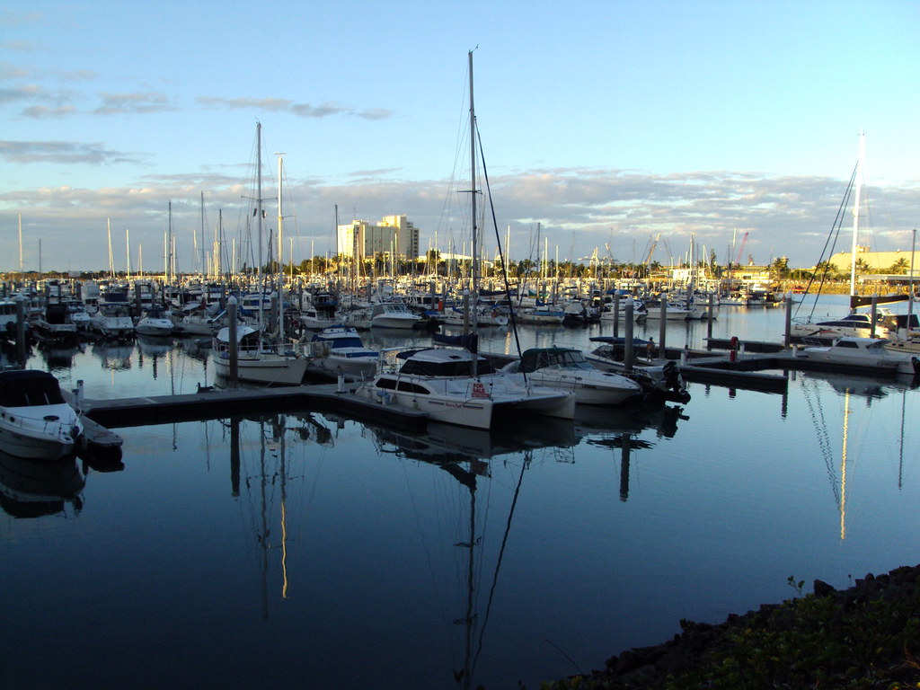 Marina for boats in Townsville.