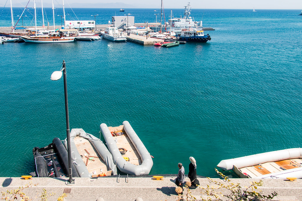 Refugee inflatable dinghies