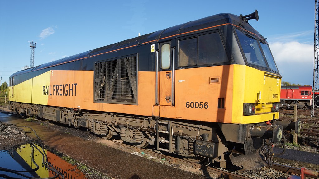 60 056 on the load bank road at Toton 071022