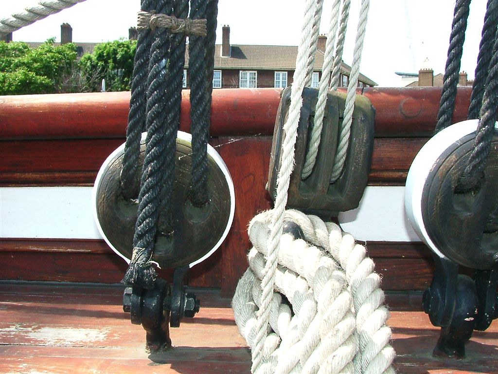 Standing and running rigging . . .