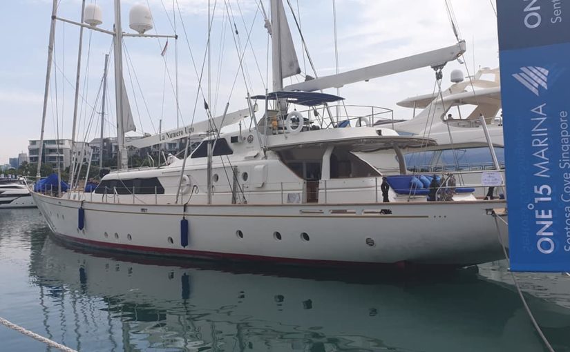 S/Y La Numero Uno is at Singapore yacht show 2019. Available for charter or for …